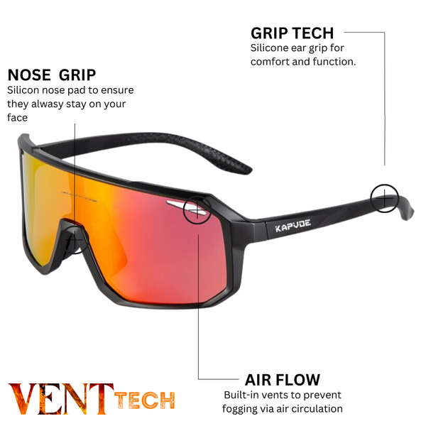 Biking sunglasses with orange lens - spenny sunglasses - spenny eyewear - affordable orange sunglasses - orange polarized lens