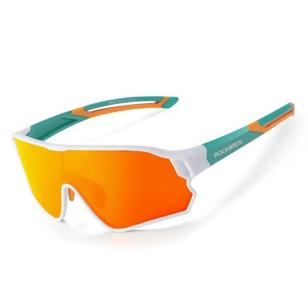 Youth mtb glasses. kids sport sunglasses. Orange lens shades for kids