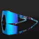 retro sport sunglasses. Sunnies for running. Polarized shades. All blue sunglasses.